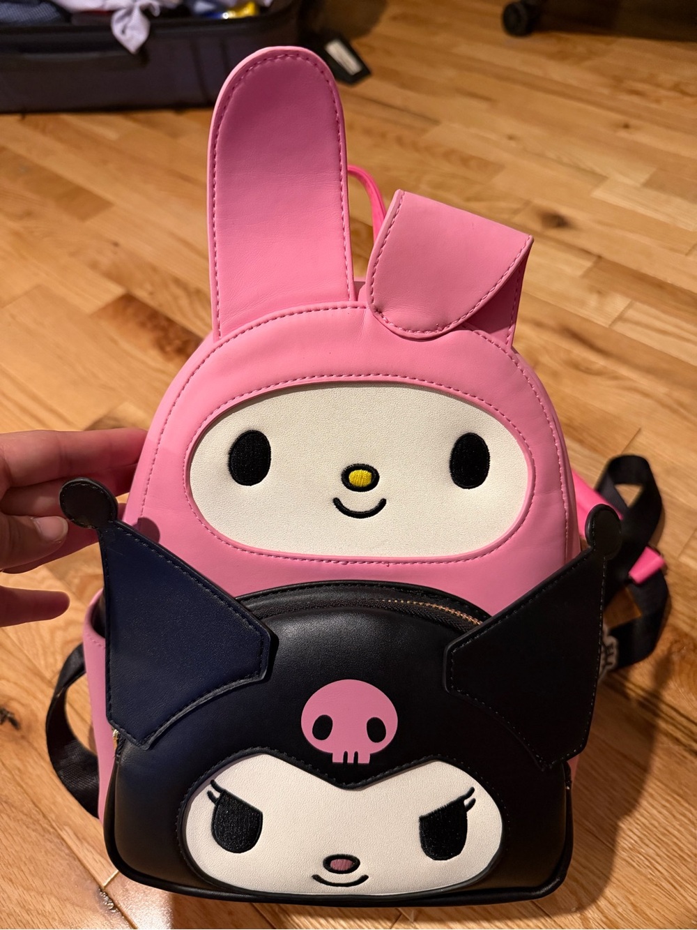 Sanrio Pink Bunny & Black Character Kids Backpack